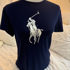Ralph Lauren Dark Blue Polo Rider Tee